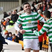 Celtic's Tom Rogic celebrates the second of his two goals in the 4-0 thumping of Motherwell which was earned with form that the Australian believes will make the cinch Premiership leaders difficult to stop. (Photo by Alan Harvey / SNS Group)
