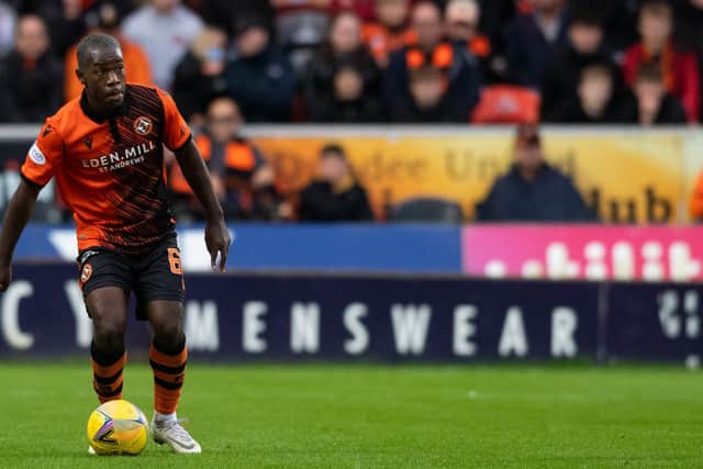 Dundee United midfielder Jeando Fuchs in action during the 1-0 win over Ross County at Tannadice. (Photo by Mark Scates / SNS Group)