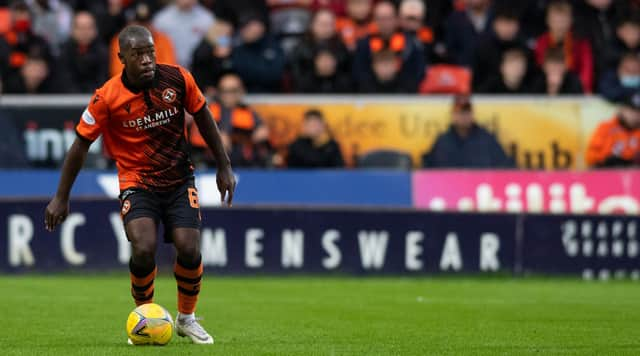 Dundee United midfielder Jeando Fuchs in action during the 1-0 win over Ross County at Tannadice. (Photo by Mark Scates / SNS Group)