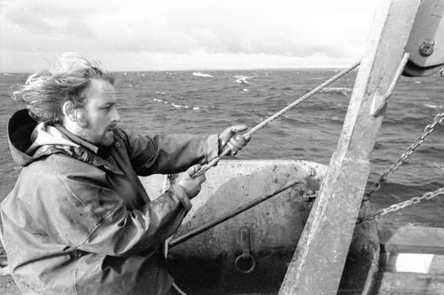 On board the 'Fiery Cross', fishing in the Minch, 11 September 1978. PIC: David Gordon.