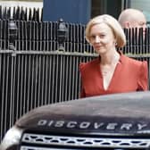 Prime Minister Liz Truss arrives in Downing Street in London, after delivering her keynote speech at the Conservative Party annual conference in Birmingham.