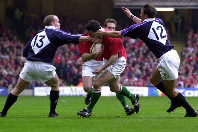 Gregor Townsend, left, and John Leslie, right, formed a creative and effective partnership for Scotland.