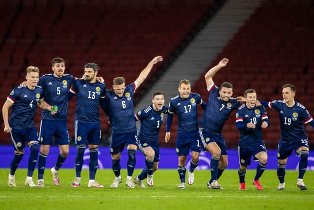 A Scotland men's football team is in major tournament action for the first time in 23 years