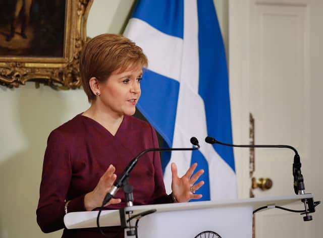 Nicola Sturgeon says English visitors are "welcome in Scotland"