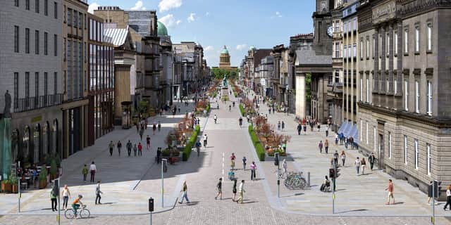 An artist's impression of proposed plans for Edinburgh's George Street (Picture: City of Edinburgh Council/PA Wire)