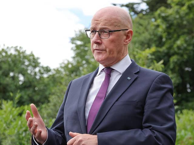 First Minister John Swinney wants Prime Minister Andy Burnham to reconsider the UK government’s block on plans by a Chinese firm to build a wind turbine factory in Scotland (Picture: Steve Welsh - Pool/Getty Images)