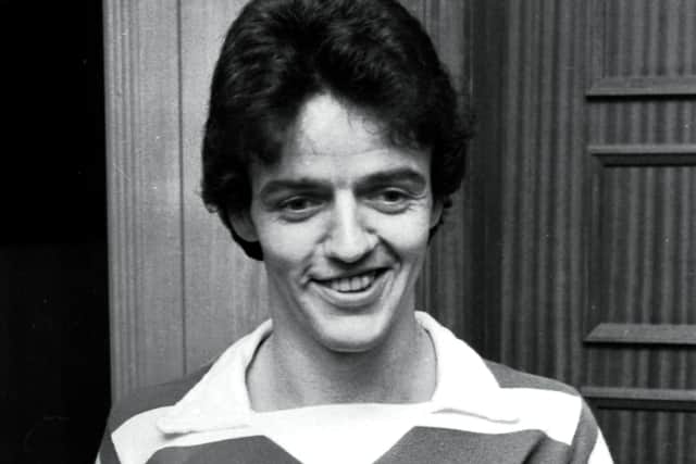 Frank McGarvey pictured on the day he signed for Celtic in March 1980