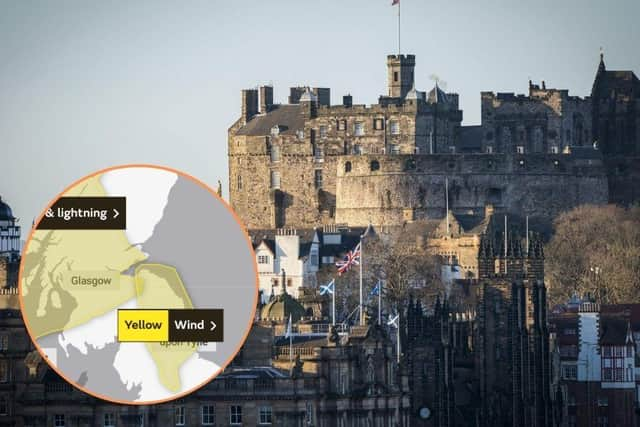 Edinburgh weather: Edinburgh Castle among attractions to close as high winds hit east coast. (Jane Barlow/PA)