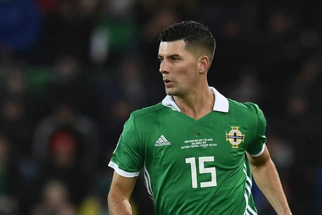 Jordan Jones in action for Northern Ireland