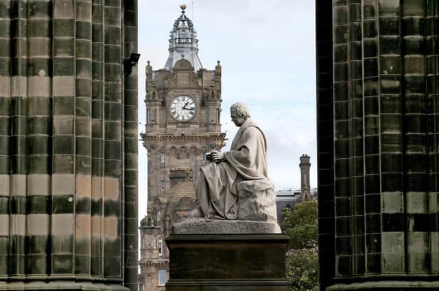 The statue of Sir Walter Scott designed by John Steell, located inside the Scott Monument on Princes Street, Edinburgh PIC: Jane Barlow/PA