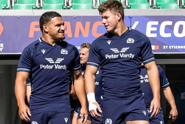 Sione Tuipulotu and Huw Jones have become the established centre pairing for Scotland. (Photo by Craig Williamson / SNS Group)