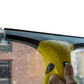 Cleaning your windows as normal and then let the Karcher do the rest