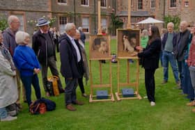 A pair of dog portraits are valued by painting specialist, Charlotte Riordan.