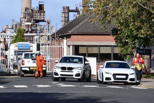 Business in Grangemouth have expressed concern at the impact of the refinery closure. Picture: Michael Gillen