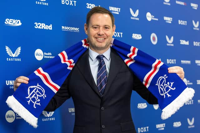 Michael Beale is the new manager of Rangers and says he can't wait to work with a 'strong' squad.