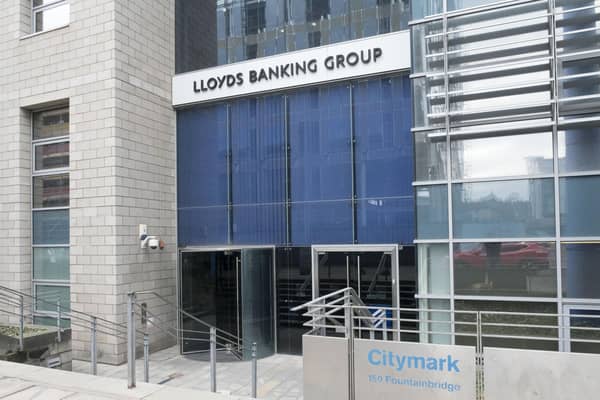 Lloyds Banking Group, which owns Bank of Scotland and Scottish Widows, has become the latest lender to cut reserves for bad debts on a brighter economic outlook. Picture: Ian Rutherford