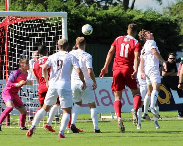 Matthew McLean heads home Formartine's equaliser. (Photo: Ian Rennie)