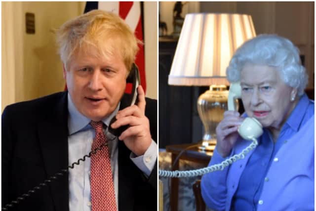 The Queen hosted her weekly audience with Boris Johnson by phone during the coronavirus lockdown. Picture: The Royal Family