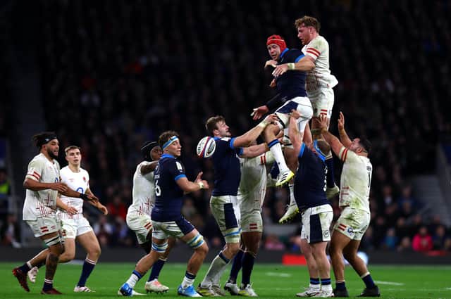 Scotland are confident of getting the better of England at the set-piece as they look for a fourth successive win in the Calcutta Cup. (Photo by Mark Thompson/Getty Images)