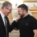 Prime Minister Sir Keir Starmer (left)  meeting President of Ukraine Volodymyr Zelensky, for a bilateral meeting at a hotel in Washington DC, US, ahead of the Nato summit.