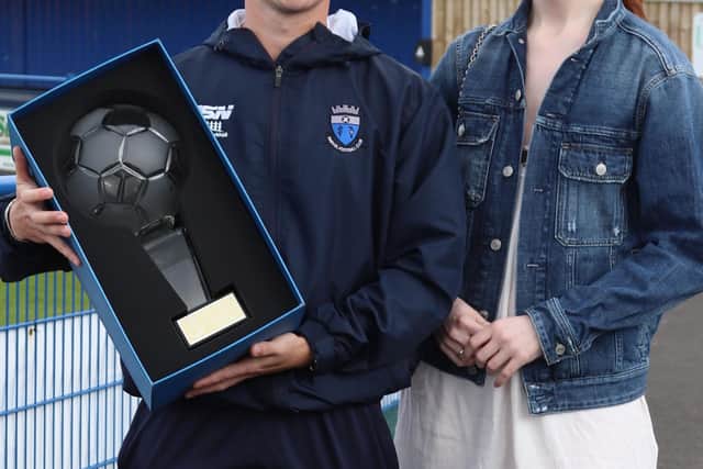 Player of the Year, Cammy Wilson with Miss Scotland, Amy Scott