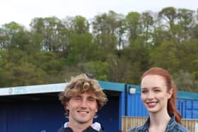 Player of the Year, Cammy Wilson with Miss Scotland, Amy Scott