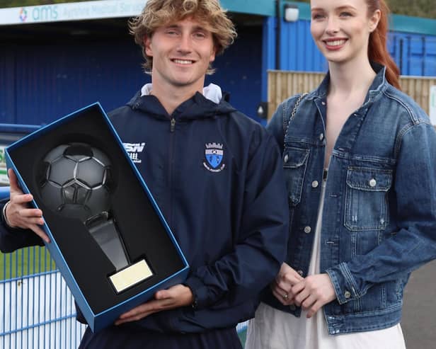 Player of the Year, Cammy Wilson with Miss Scotland, Amy Scott