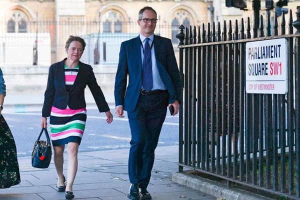 Health Minister Lord Bethell, seen with former head of NHS Test and Trace Dido Harding (Picture: Justin Tallis/AFP via Getty Images)