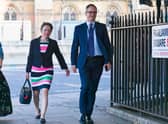 Health Minister Lord Bethell, seen with former head of NHS Test and Trace Dido Harding (Picture: Justin Tallis/AFP via Getty Images)