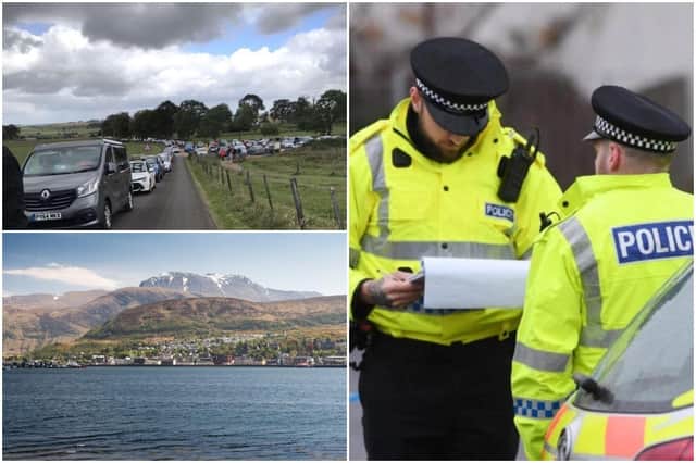 Officers have been charging drivers and towing vehicles that have been parked irresponsibly at Scotland's beauty spots