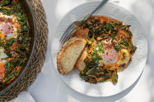 Spinach and eggs