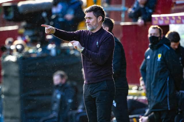 Motherwell manager Graham Alexander during the Scottish Premiership match against Rangers at Fir Park (Photo by Craig Williamson / SNS Group