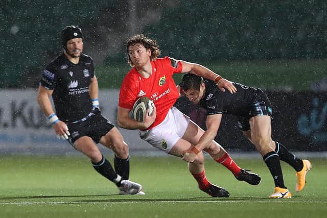 Ben Healy helped Munster beat Glasgow last month and has since been linked with a move to the Warriors. Picture: Ian MacNicol/Getty Images