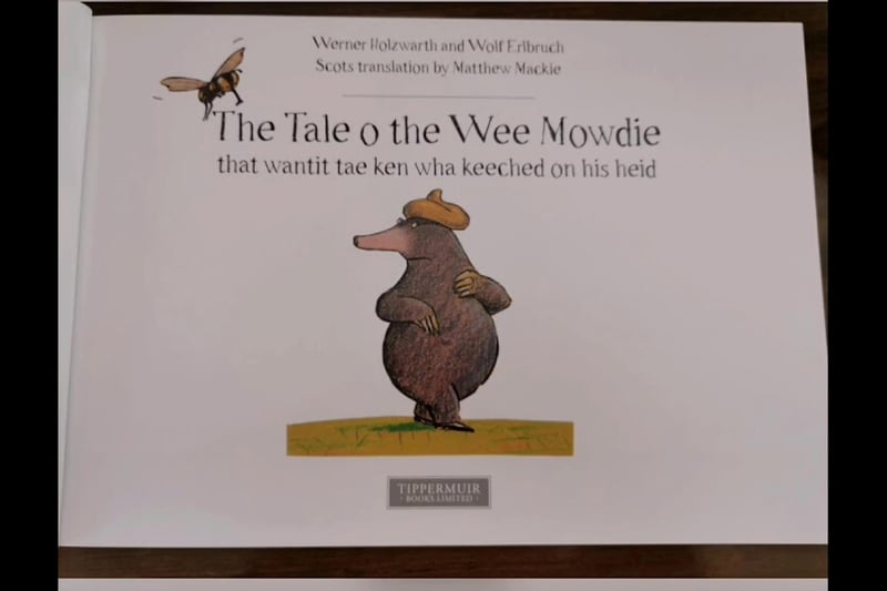 In the formal English world this beloved children’s book is known as ‘The Story of the Little Mole Who Went In Search of Whodunit’ by Werner Holzwarth and Wolf Erlbruch. However, the meaning is slightly different in Scots, it says: “The Tale of the Little Mole who wanted to know who defecated on his head.”
