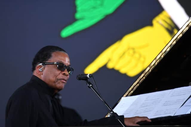 Herbie Hancock performs on the Pyramid Stage at Glastonbury, June 26, 2022. Pic: Andy Buchanan/AFP via Getty Images