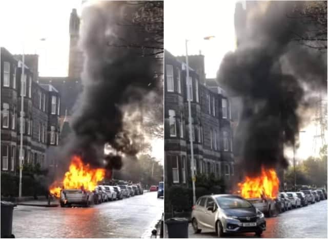 The car was well-alight by the time firefighters arrived.