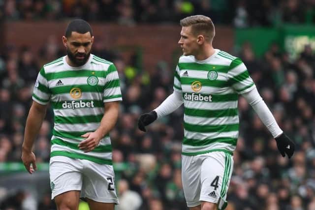 Celtic's Cameron Carter-Vickers (L) and Carl Starfelt are likely to be involved for Ange Postecoglou's side. (Photo by Craig Foy / SNS Group)