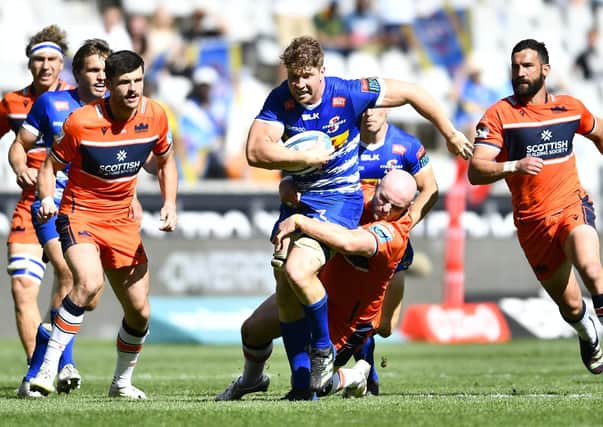 Evan Roos of the Stormers in action during the United Rugby Championship match between DHL Stormers and Edinburgh at DHL Stadium on October 01, 2022 in Cape Town, South Africa. (Photo by Ashley Vlotman/Gallo Images/Getty Images)