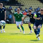 Glenn Middleton scores a penalty for Scotland U21s in the 2-1 defeat to Northern Ireland. (Photo by Craig Foy / SNS Group)