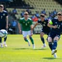 Glenn Middleton scores a penalty for Scotland U21s in the 2-1 defeat to Northern Ireland. (Photo by Craig Foy / SNS Group)