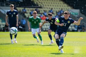 Glenn Middleton scores a penalty for Scotland U21s in the 2-1 defeat to Northern Ireland. (Photo by Craig Foy / SNS Group)