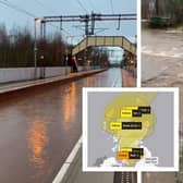 A number of routes in the west of Scotland are flooded.