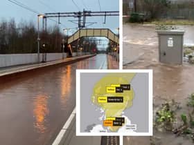 A number of routes in the west of Scotland are flooded.