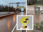 A number of routes in the west of Scotland are flooded.