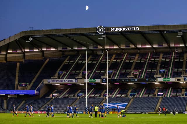 BT Murrayfield was empty for last weekend's Autumn Nations Cup match between Scotland and France. Picture: Craig Williamson / SNS