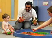 Scottish National Party leadership candidate Humza Yousaf at the launch of his early years childcare strategy, at Dr Bell's Family Centre in Leith.