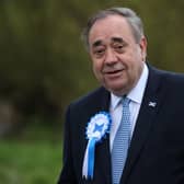 Former First Minister Alex Salmond launches international chapter of Alba Party at joint rally for Germans for Yes and Netherlands for Scottish Independence. (Credit: Andrew Milligan/PA Wire)