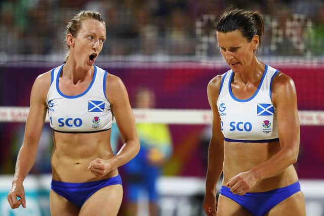 Lynne Beattie and Melissa Coutts will again represent Team Scotland at beach volleyball following their appearance at the Gold Coast 2018 Commonwealth Games. (Photo by Dean Mouhtaropoulos/Getty Images)