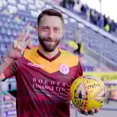Stephen Dobbie claimed the match ball when QOS defeated Falkirk in 2018. (Picture: Michael Gillen)