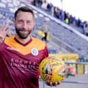 Stephen Dobbie claimed the match ball when QOS defeated Falkirk in 2018. (Picture: Michael Gillen)